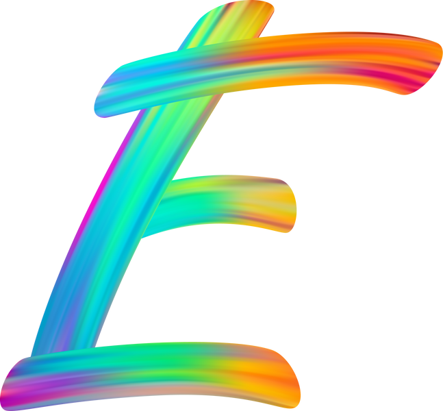 Alphabet Typography Letter E